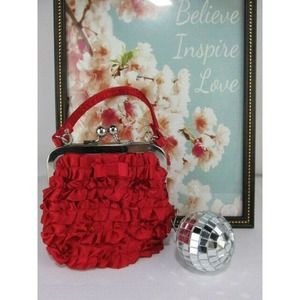 Ribbon Ruffle Wristlet